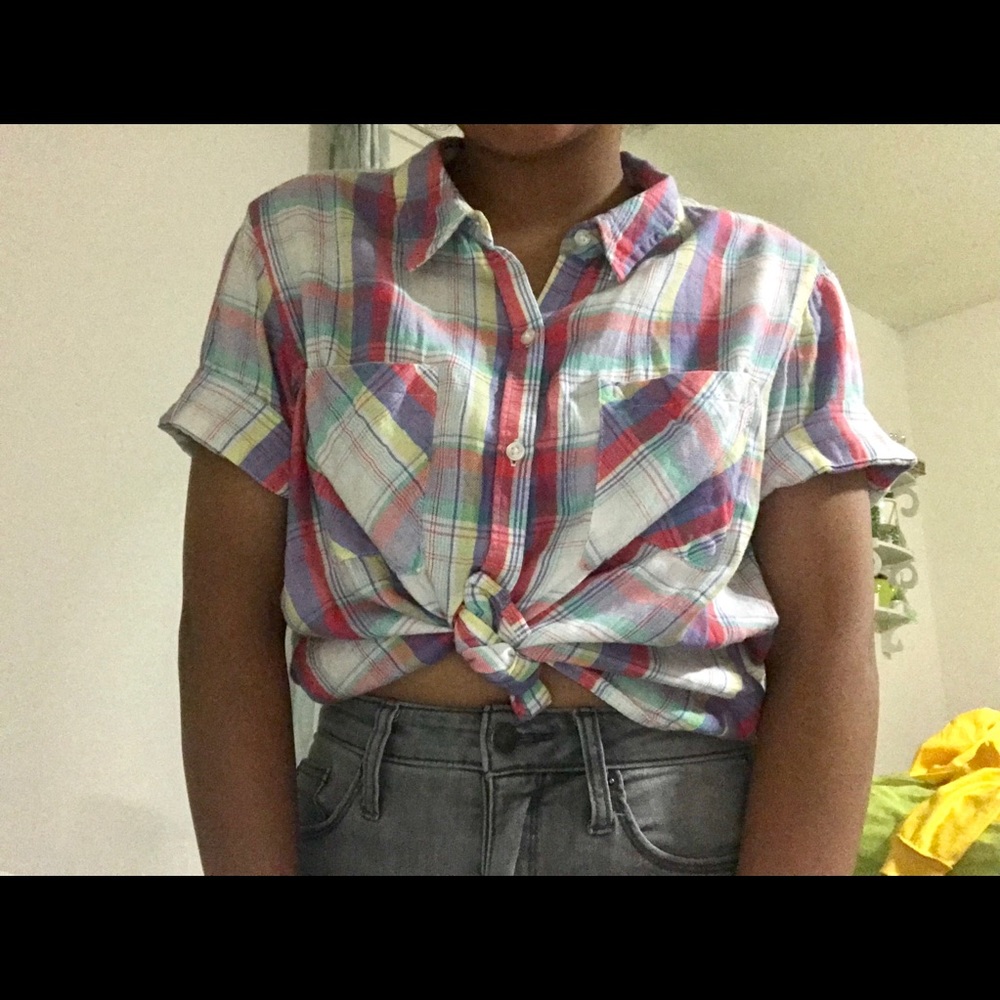 Plaid Cropped Shirt